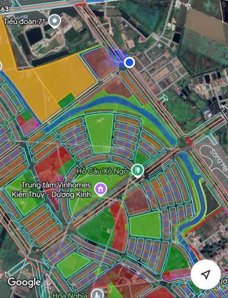 Bán lô đất tđc Bà Cằng, đối diện Vinhomes Dương Kinh, chỉ 🏤 31tr/m