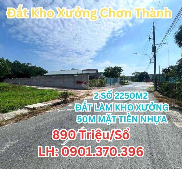 Kẹt qúa bán rẻ 2 sào đất mặt tiền ngay khu công nghiệp lớn chơn 👍 thành chỉ 890tr