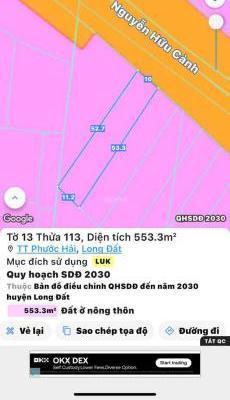 Cần bán Đất nền riêng lẻ 553m²