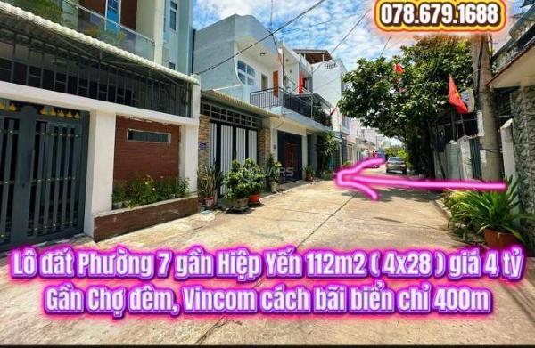 💥Lô đất Phường 7, Lương Tấn Thịnh gần Hiệp Yến 112m2 ( 4x28 ) giá 4 tỷ. 🏦 Đất biển Tuy Hoà