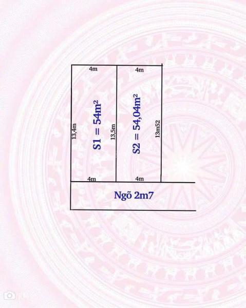 Bán Đất nền riêng lẻ 54m²