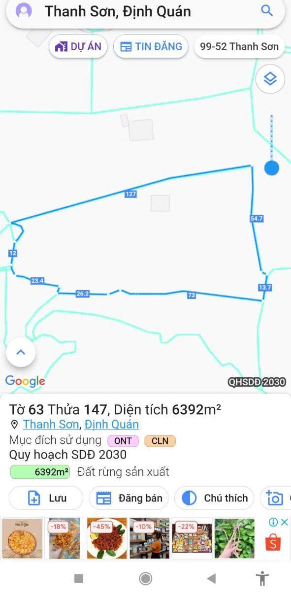 Cần bán gấp đất 2000m2 xã 🏡 thanh sơn h.đq, t.đồng nai 350 triệu