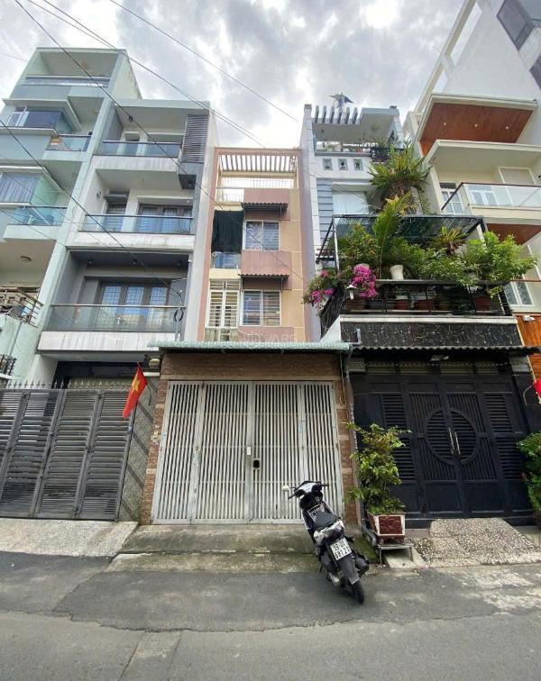 Nhà 4 tầng, 🏦 đường rộng 10m, dt(4m x 17m) lê văn quới, bình tân