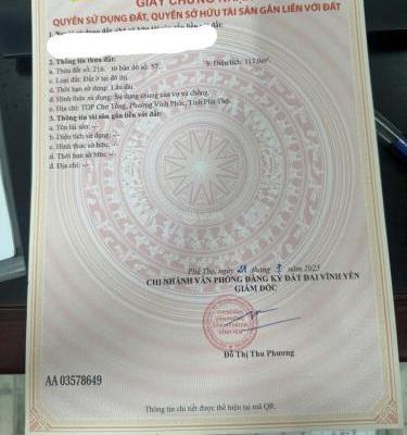 Cần bán Đất nền riêng lẻ 113m²