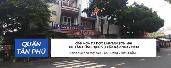 Cho thuê nhà mặt tiền Tân Hương 72m², 4TẦNG - KHU DỊCH VỤ ĂN UỐNG SẦM 💥 UẤT