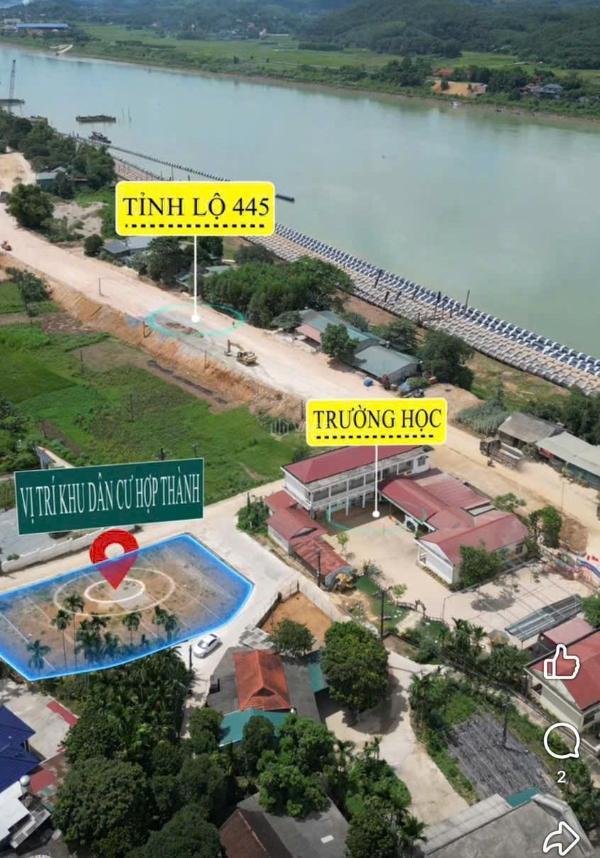 Bán 🏬 nhanh đất 110m², 2 mặt tiền đẹp, trung tâm hợp thành, hòa bình chỉ 650tr