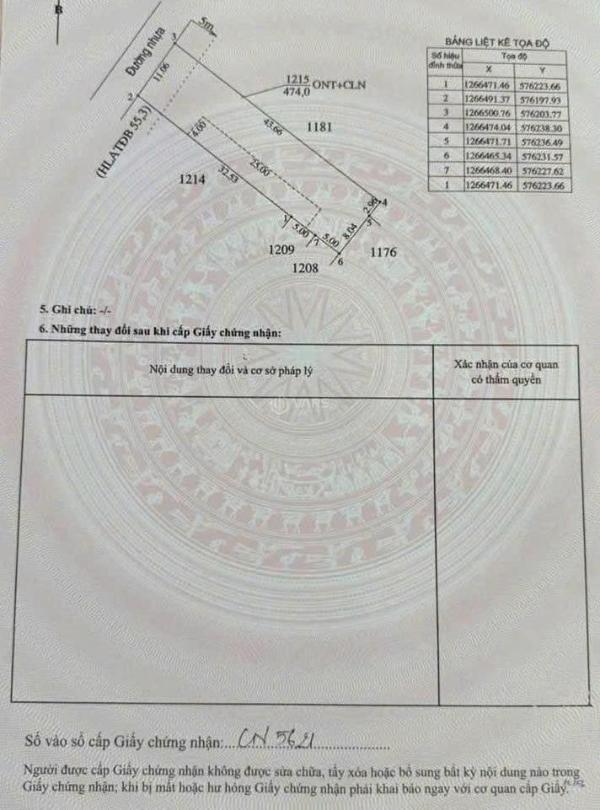 Cần bán Đất nền riêng lẻ 474m²