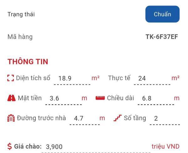 Cần bán Nhà trong hẻm 24m²