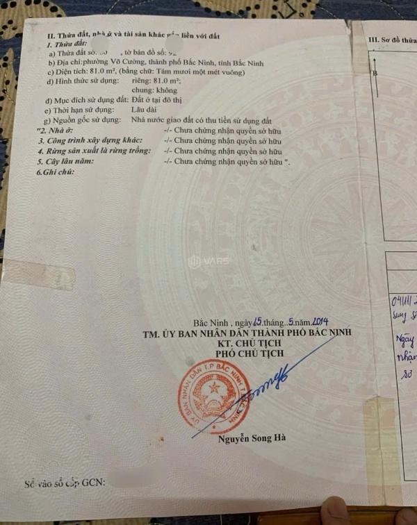 Bán Đất nền riêng lẻ 81m²