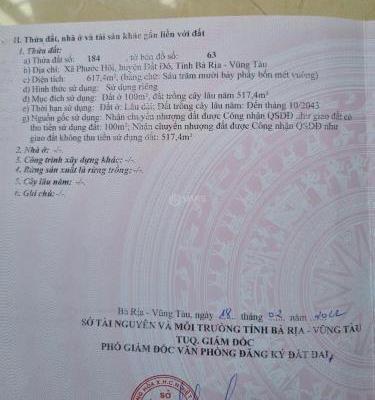 Cần bán Đất nền riêng lẻ 617m²