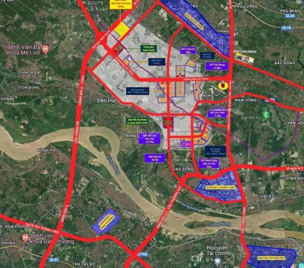 Bán lô đất nền lk6 👍 và lk7 khu b cienco5 h mê linh cạnh da sun group 205 ha