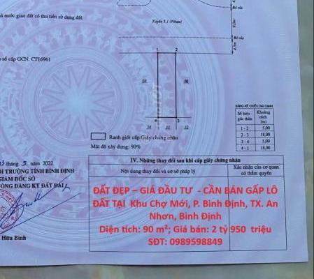 Chủ cần bán Đất nền riêng lẻ 90m²