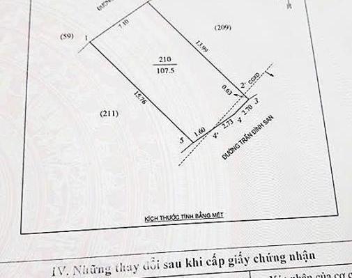 Bán 107m2 đất đẹp kinh 🏦 doanh mặt đường Trần Đình San - Vinh Tân