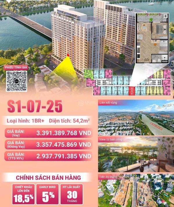 Cần bán Căn hộ chung cư 54m²
