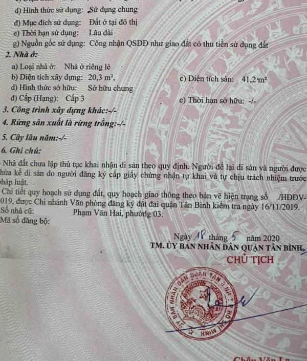 Bán nhà ngay chợ phạm văn hai, 21m2 shr vuông vức 🆘 hơn 2 tỷ