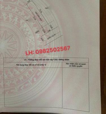 CHÍNH CHỦ BÁN ĐẤT MẶT ĐƯỜNG QUỐC LỘ 45 – THỊ TRẤN VÂN DU, HUYỆN THẠCH THÀNH, THANH 🏤 HÓA