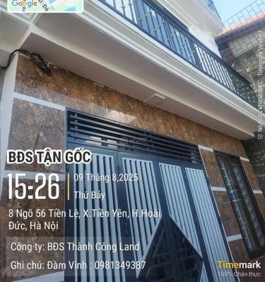 Bá,n Nhà Tiền Yên - Tiền Lệ, 45m2*4Tầng, 🌊 Sân rộng thoáng, có bếp ướt bên ngoài, 50m ra ôtô