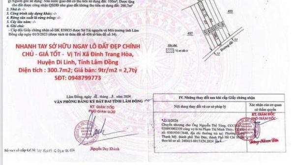 NHANH TAY SỞ HỮU NGAY LÔ ĐẤT ĐẸP CHÍNH CHỦ 🔥 - GIÁ TỐT - Vị Trí Huyện Di Linh, Tỉnh Lâm