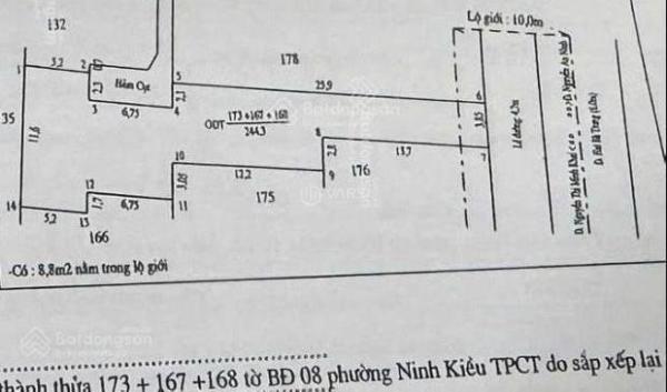 Đất lớn Bến 🏡 Ninh Kiều, phố du lịch sầm uất của Cần Thơ Phù hợp cao ốc văn phòng, khách sạn
