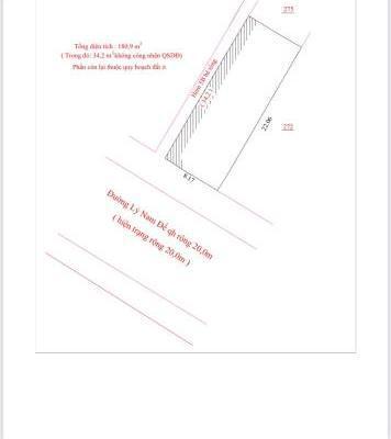 Hạ giá 500 triệu xoay dòng tiền cần Bán căn 🏚️ góc 2 mặt tiền đường Lý Nam Đế dt180.9m2