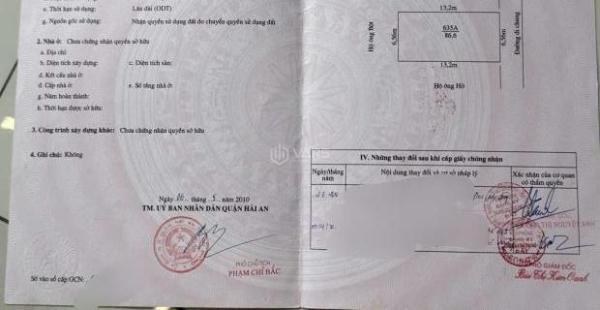 Bán lô đất DT 86,6 M ngang 6 M Nam Hải 🏡 Hải An