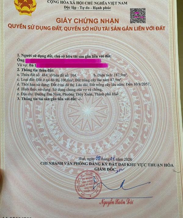 Bán Đất nền riêng lẻ 187m²