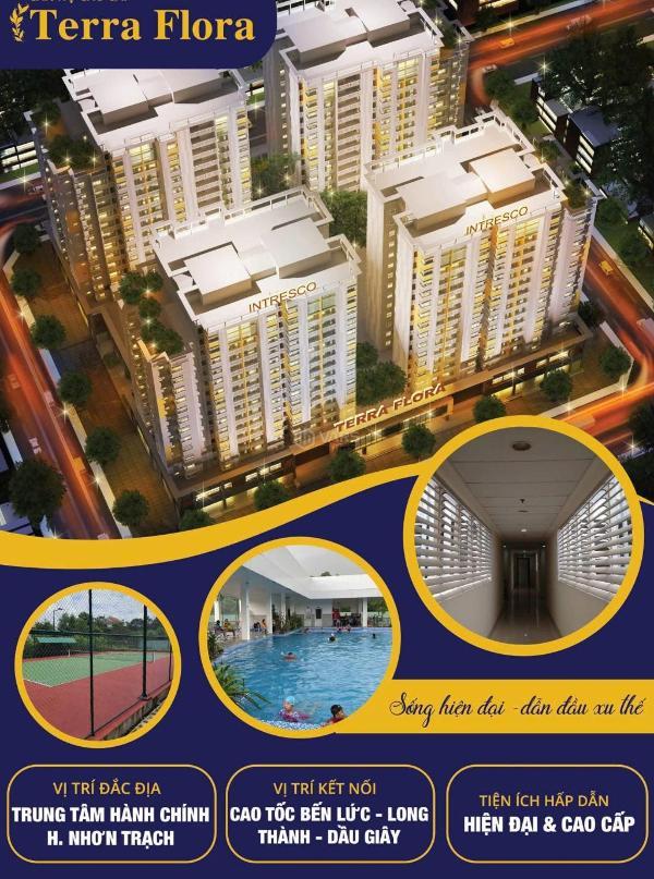 Cđt intresco mở bán căn hộ terra flora block d2,trung 💥 tâm nhơn trạch.