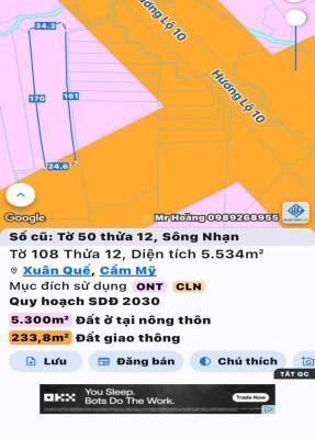 Chủ cần bán Khác 5500m²