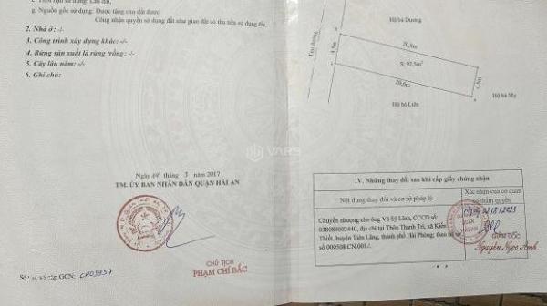 Chủ cần bán Đất nền riêng lẻ 93m²