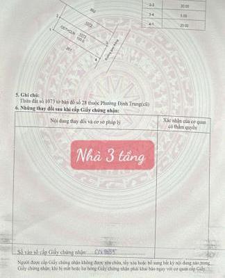 Bán nhà 3 tầng trục chính xóm Nọi, Định Trung, Vĩnh Yên, 🏚️ DT 100m2