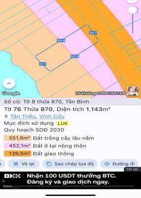 Bán 🌊 gấp nhà vườn tân bình vĩnh cửu 1143m2 giá 8tỷ