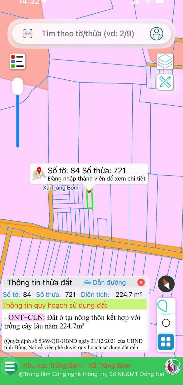 Giá tốt chỉ 6 ☘ tr/m2 đất thổ cư, xã trảng bom, đồng nai