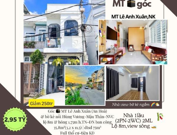 𝐍𝐇𝐀̀ 𝐌𝐎̛́𝐈 view sông_góc 1 lầu 2pn mt 👍 lê anh xuân gần cầu rạch ngỗng _giá 2,95tỷ