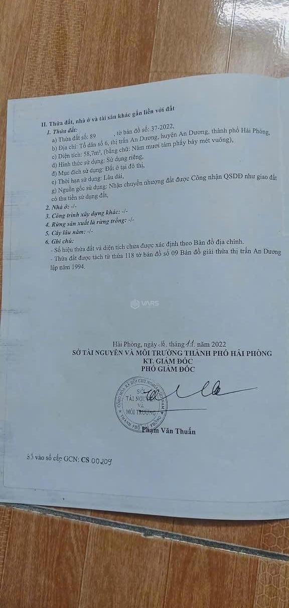 <mark style="background-color: transparent; font-weight: 400; ">Chủ cần bán Đất nền riêng lẻ 58m²</mark>