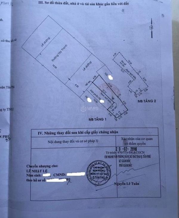 Nhà mặt tiền tây thạnh, 78m2, ngang 4.3m, dòng 🏦 tiền 30tr/tháng, kinh doanh đỉnh