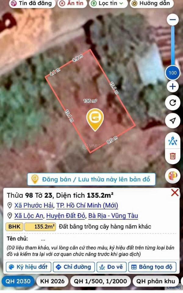 Đất sổ riêng 🏢 135m² gần biển lộc an giá chỉ 1️⃣tỷ8️⃣9️⃣ tỷ ~14tr/m2