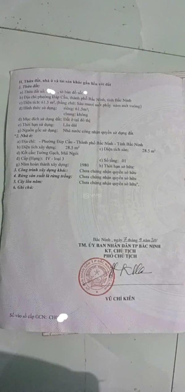 Chủ cần bán Đất nền riêng lẻ 61m²