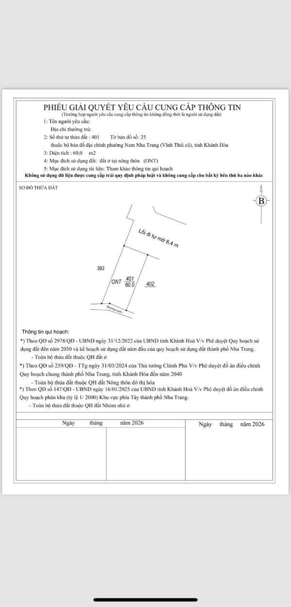 Bán đất xã vĩnh thái nha trang giá 1 💥 tỷ 820