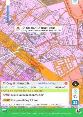 Bán gấp lô đất thổ cư lộc an long thành 120m2 giá 🏢 2tỷ990tr