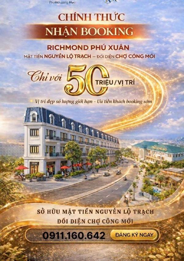 🔥 richmond phú xuân chính thức nhận booking nhà 🏡 phố 🔥
