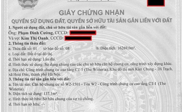 Cần bán Căn hộ chung cư 137m²