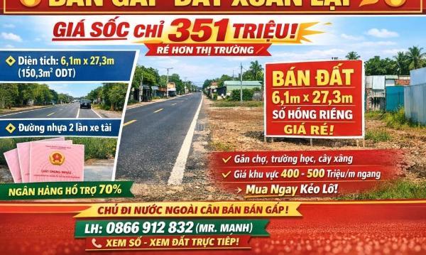 Bán đất mặt tiền đường nhựa odt giá 💥 tốt nhất tại khu vực