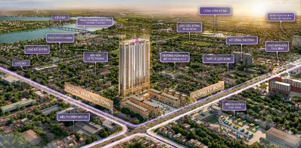 Căn hộ chung cư diamon 🏣 light thái bình