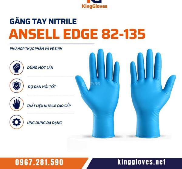 🧤 🏠 găng tay nitrile dùng một lần ansell edge 82-135
