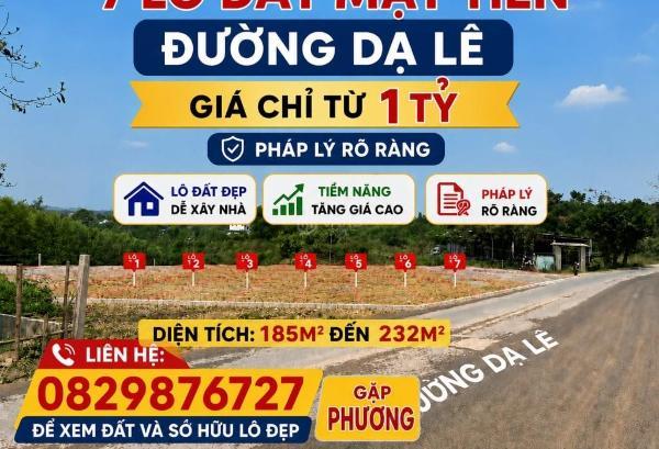Mở bán 7 lô đất đẹp mặt tiền đường dạ lê ☘ ,gần trường sát hạch lái xe