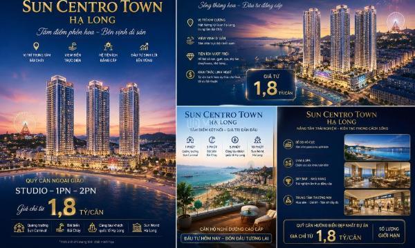 🌊 sun centro town hạ long - quỹ căn hướng 🔥 biển đẹp nhất dự án 🌊