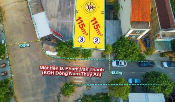 BÁN 2 LÔ ĐẤT LIỀN KỀ 115M2 MẶT TIỀN PHẠM VĂN THANH, 🏡 SÁT KQH CIC8, GẦN SIÊU THỊ AEON MALL