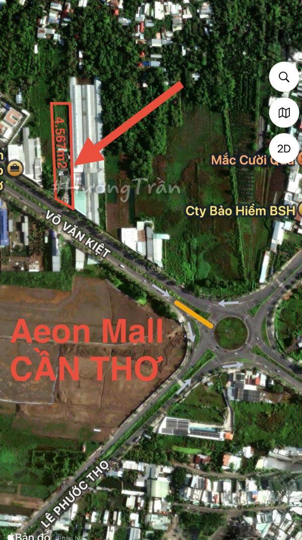 🔥30tr 🏢 cho thuê 4.567m2 ngang 19m mặt tiền võ văn kiệt - ngay aeon mall cần thơ