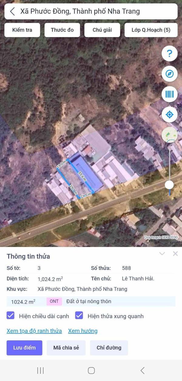 Bán đất 1027m2 tỉnh lộ 🏤 3, phước đồng, nha trang