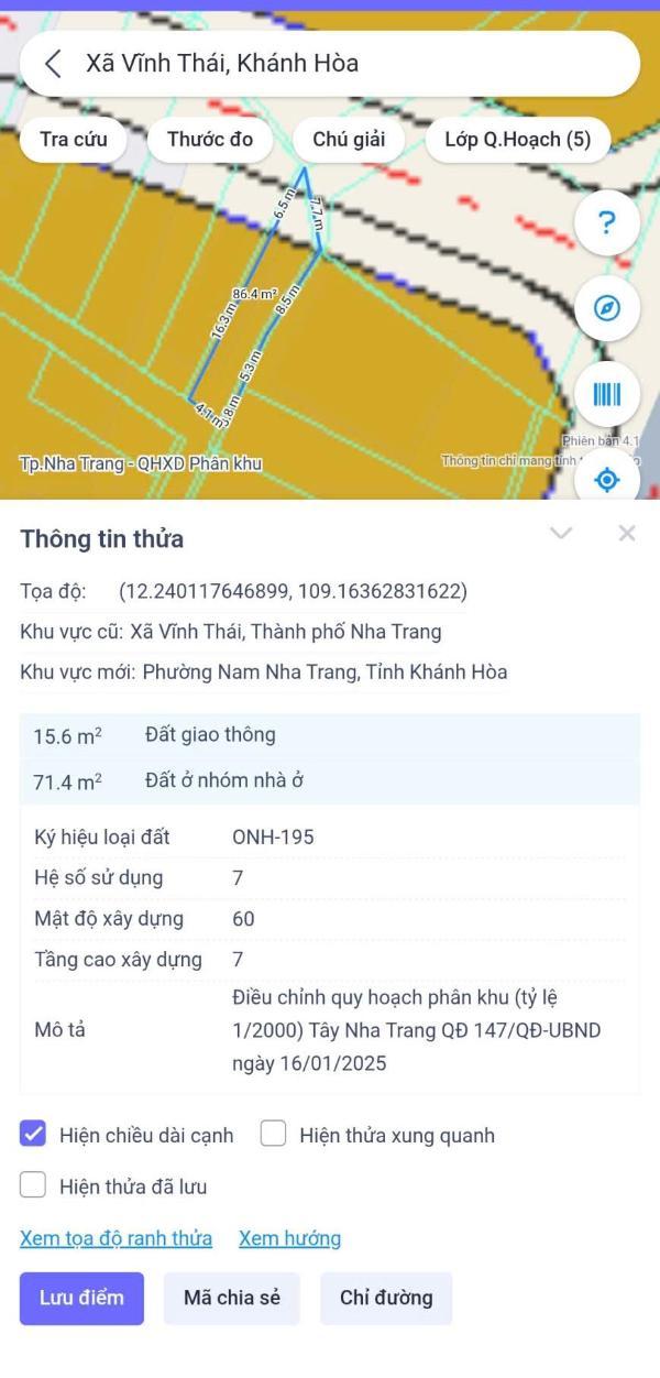 Bán 🏚️ lô đất thôn thủy tú (vĩnh thái) nam nha trang, 3 tỷ/86.5m2